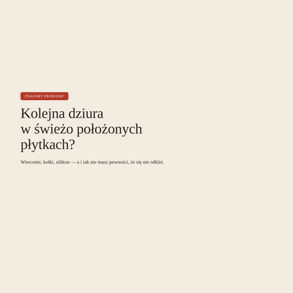 Nookly – problem: dziury w płytkach (2/9)